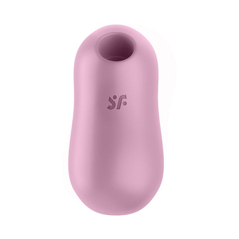 Satisfyer Cotton Candy Lilac Compact Oval Lay-On Vibrator with Pressure Waves and Vibration Vibrating Pads