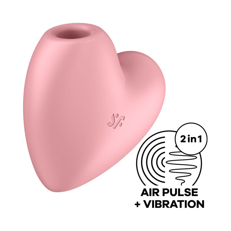 Satisfyer Cutie Heart - Air Pulsation Stimulator with Vibration Pink Light Red