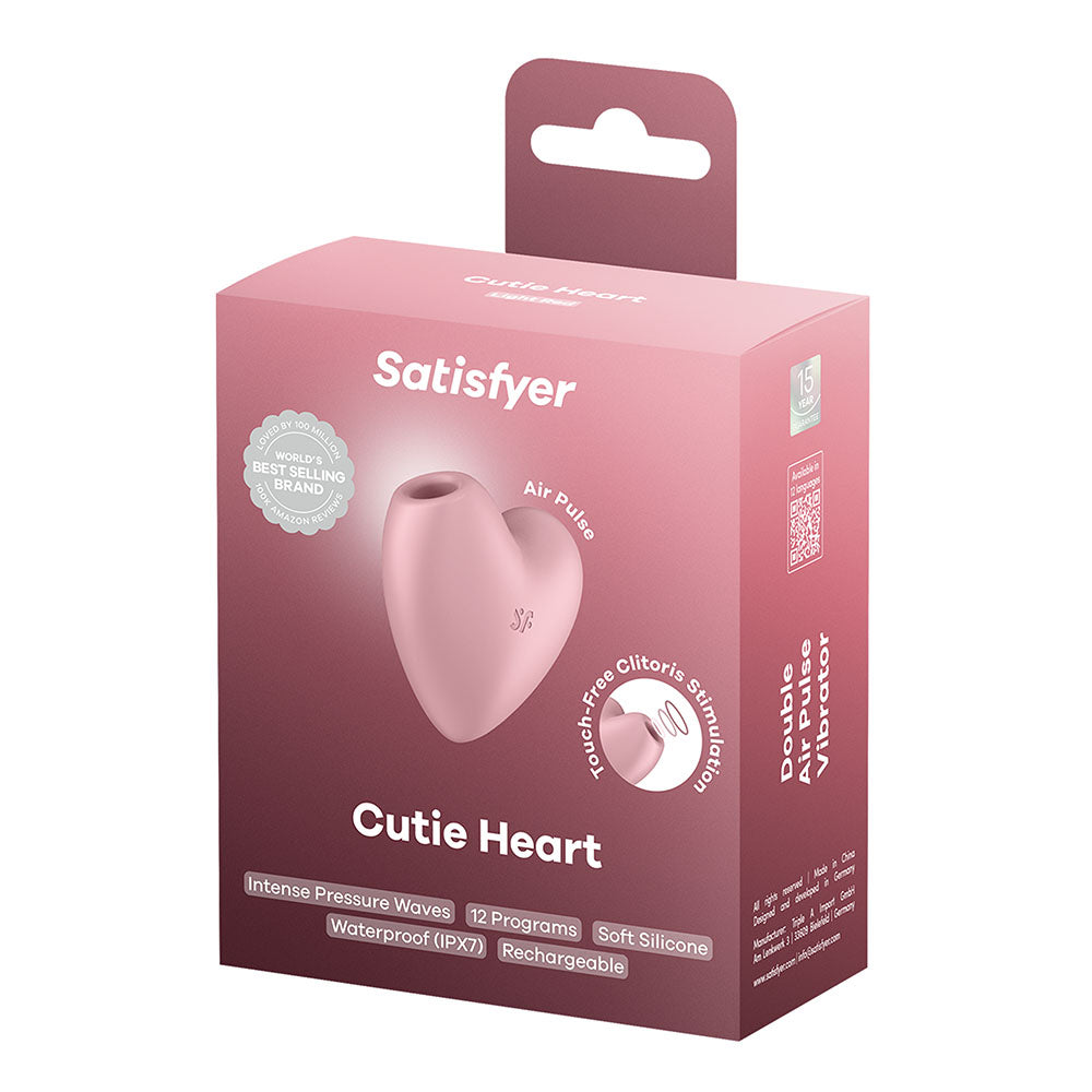 Satisfyer Cutie Heart Vibrator Pink Light Red Air Pulsation Stimulator > Sex Toys For Ladies > Air Pulsation