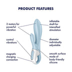Satisfyer Air Pump Bunny 1 – USB Rechargeable Inflatable 8 Inch Rabbit Vibrator > Vibrators > Ladies > Rabbit