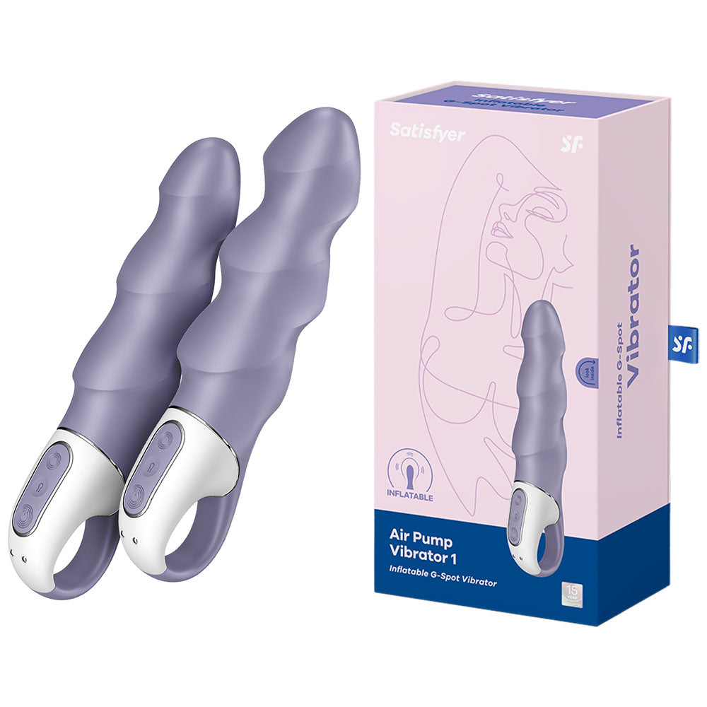 Satisfyer Air Pump Vibrator 1 Lilac USB Rechargeable Inflatable Purple Vibrators