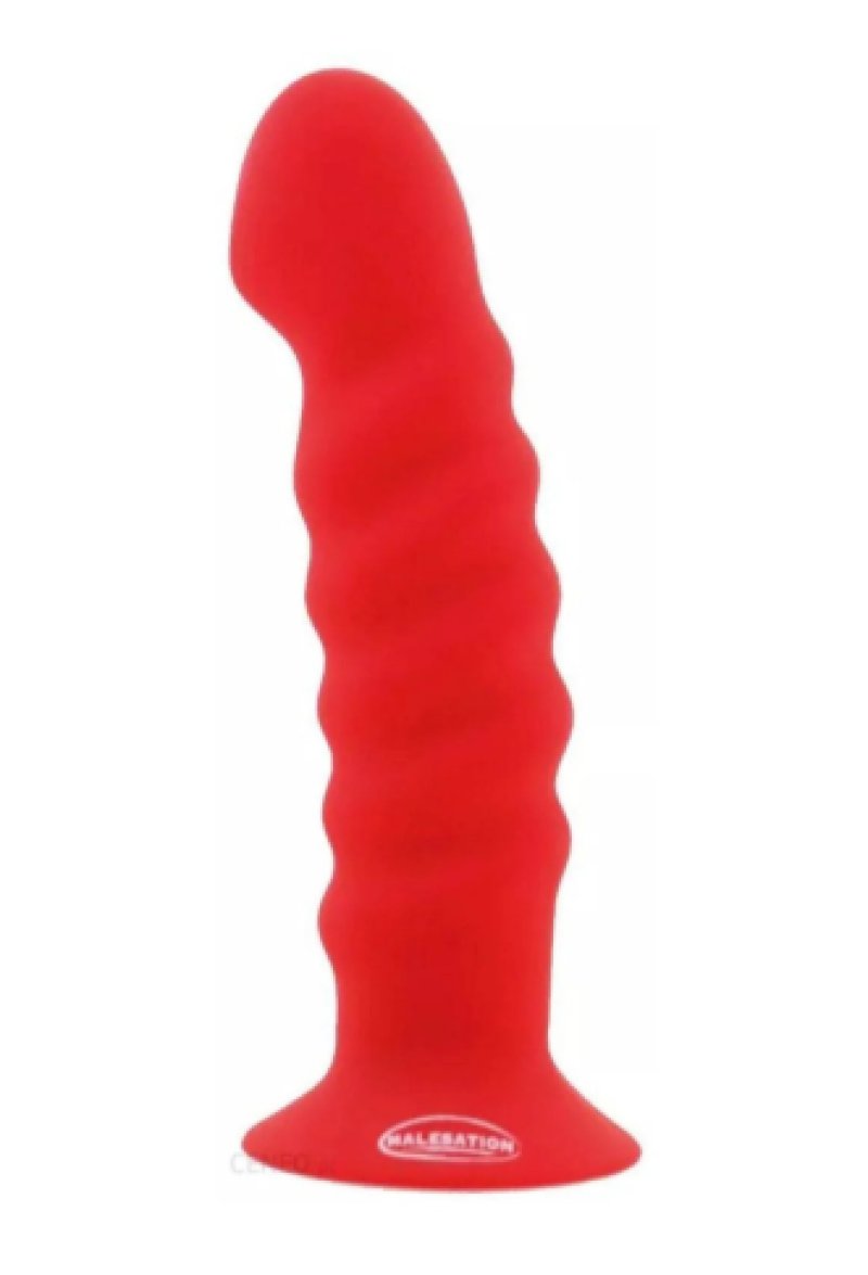Malesation Olly Dildo Large Red Silicone with Suction Cup 19.7 cm Length Main image