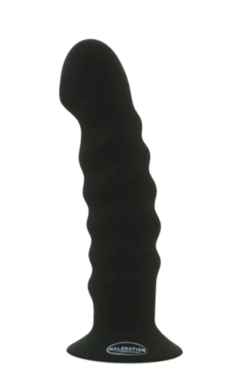 Malesation Olly Dildo Small Black Silicone 13.6 cm with Suction Cup and Storage Bag