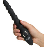 Malesation Vibro Anal Stick Black Silicone Flexible Waterproof with 7 Vibration Functions