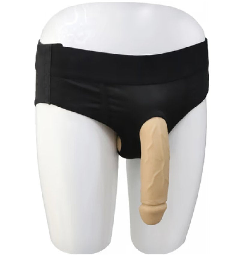 XX-Dreamstoys FTM Silicone Packer with Black Panty Size L 18cm Length 4.5cm Diameter