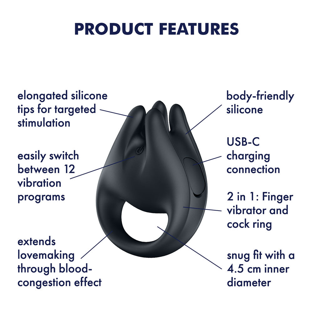 Satisfyer Perfect Pair 1 Rechargeable Couples Ring > Sex Toys > Couples Toys
