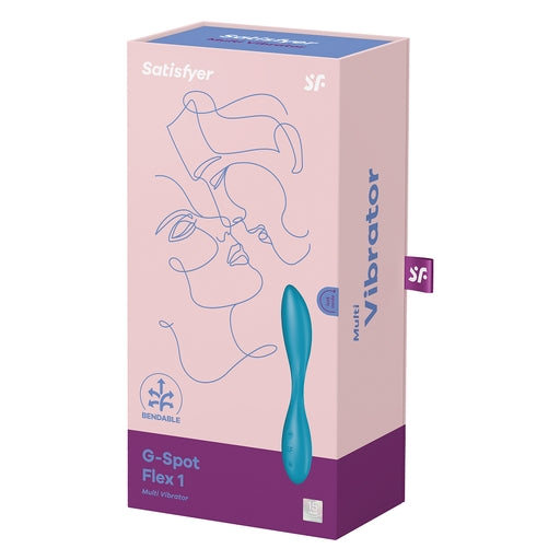 Satisfyer G-Spot Flex 1 Blue Bendable Multi Vibrator with 12 Intense Vibration Modes Waterproof IPX7 Default Title Vibrators