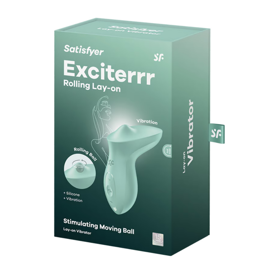 Satisfyer Exciterrr Mint Lay-On Vibrator with Rolling Stimulating Ball and Vibration Default Title Vibrating Pads