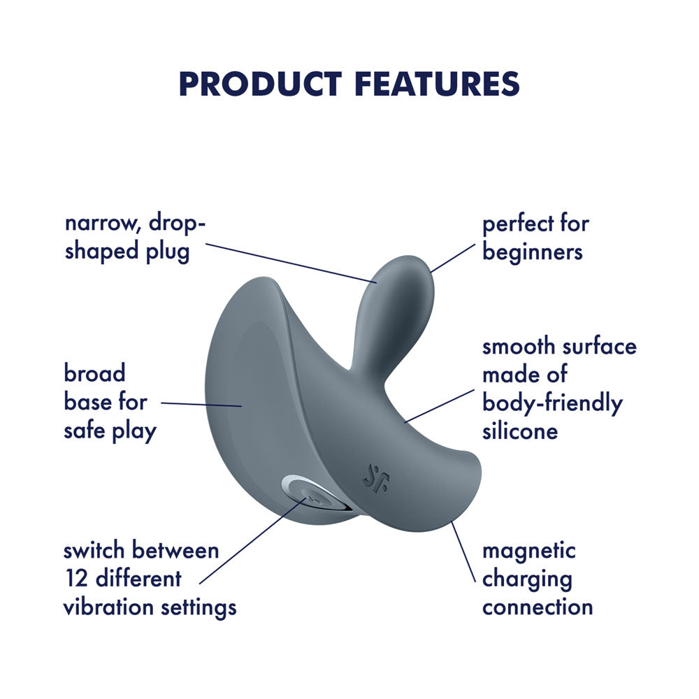 Satisfyer Booty Absolute Beginners 2 – Slim Silicone Vibrating Anal Plug 7 cm > Anal Range > Butt Plugs