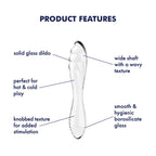 Satisfyer Dazzling Crystal 1 Double-Ended Glass Dildo > Glass > Dildos
