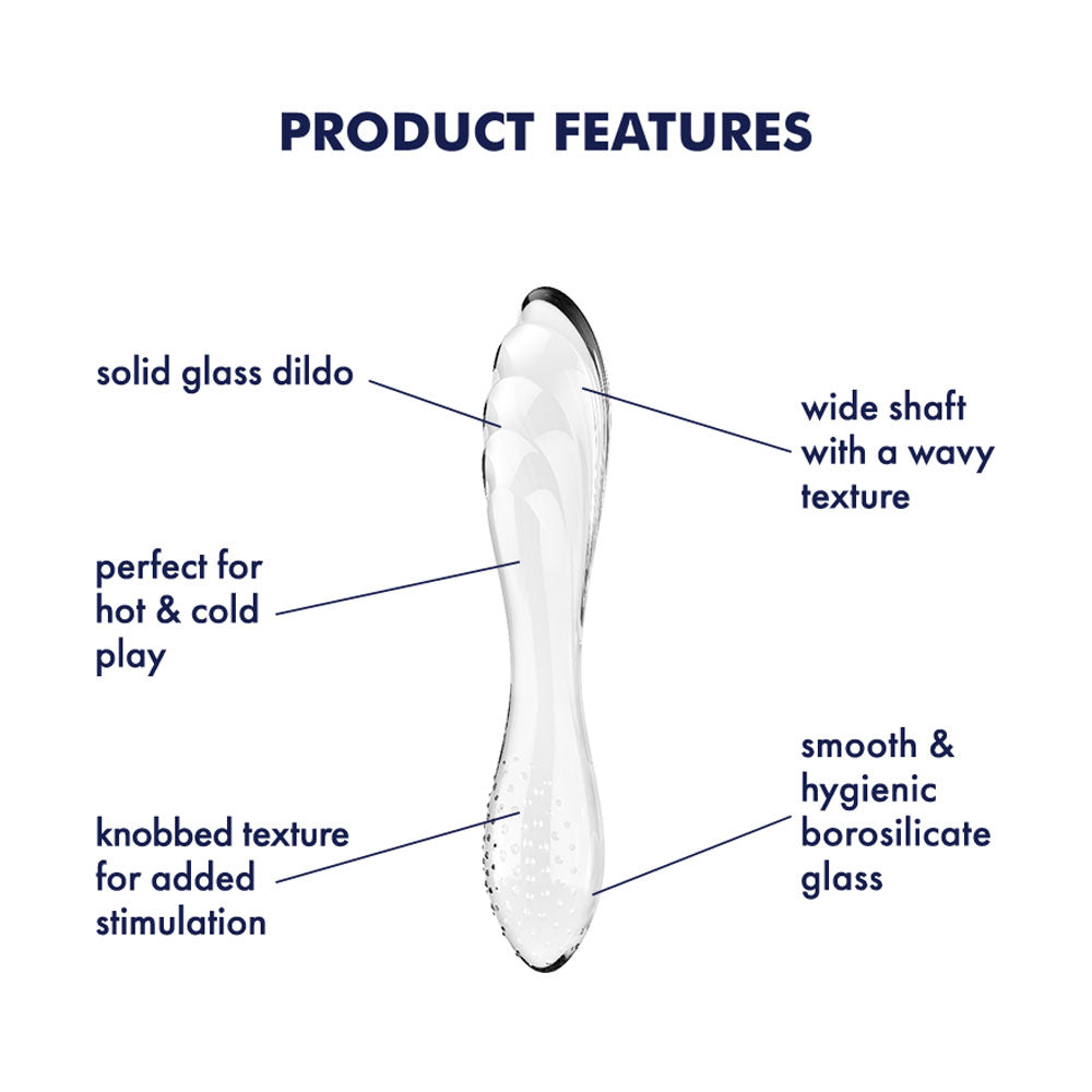 Satisfyer Dazzling Crystal 1 Double-Ended Glass Dildo > Glass > Dildos