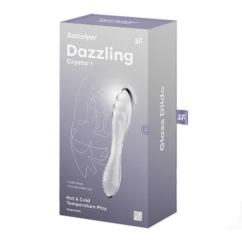 Satisfyer Dazzling Crystal 1 Double-Ended Glass Dildo Clear > Sex Toys > Glass