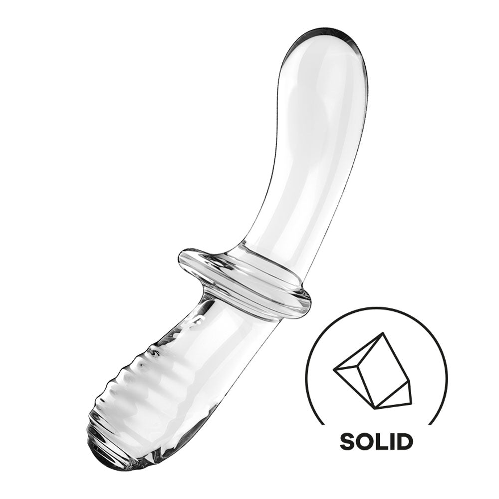 Satisfyer Double Crystal Borosilicate Glass Dildo – Temperature Play Sex Toy > Glass > Dildos