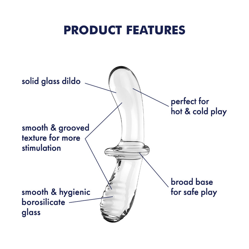 Satisfyer Double Crystal Borosilicate Glass Dildo – Temperature Play Sex Toy > Glass > Dildos