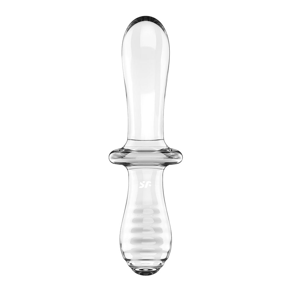 Satisfyer Double Crystal Borosilicate Glass Dildo – Temperature Play Sex Toy > Glass > Dildos