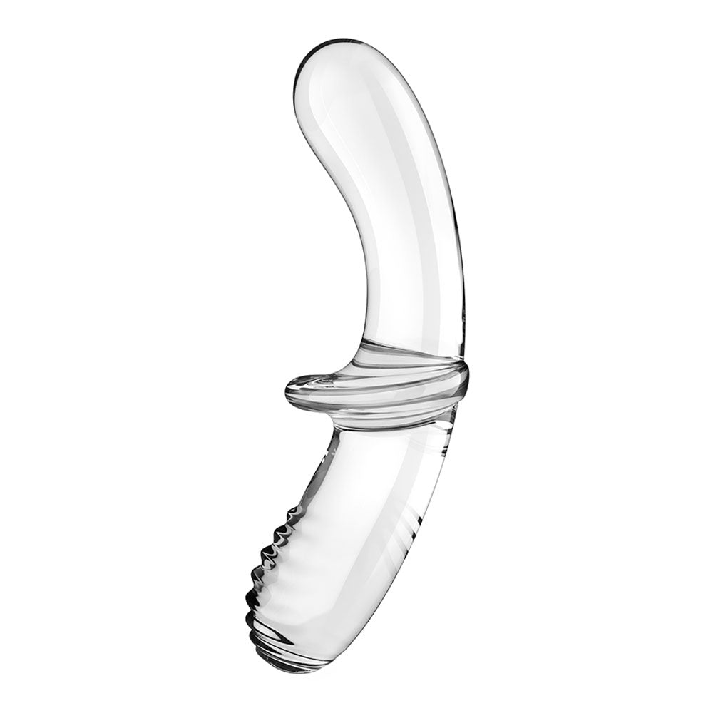 Satisfyer Double Crystal Borosilicate Glass Dildo – Temperature Play Sex Toy > Glass > Dildos