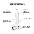 Satisfyer Triple Crystal 1 Transparent – Glass Dildo 21 cm with Two Additional Smaller Plugs > Glass > Dildos