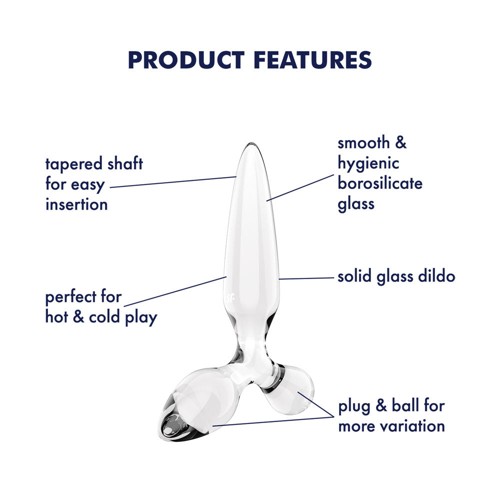 Satisfyer Triple Crystal 2 Transparent – Glass Dildo Secondary image