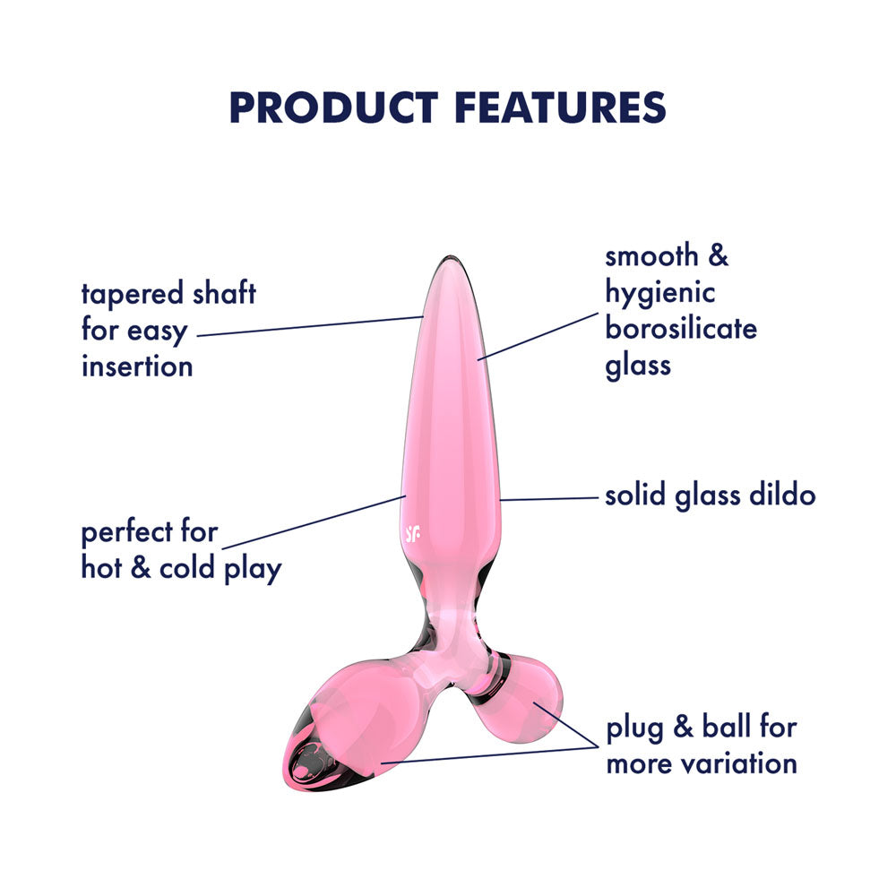 Satisfyer Triple Crystal 2 Pink – Glass Dildo > Glass > Dildos