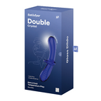 Satisfyer Double Crystal Glass Dildo – Premium Quality Temperature Play and Textured Sensation Blue > Glass > Dildos