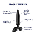 Satisfyer Triple Crystal 1 – Borosilicate Glass Dildo 21 cm with Two Smaller Plugs > Glass > Dildos