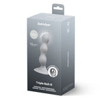 Satisfyer Triple Ball-R Beaded Anal Plug 18cm Weighted Balls Silicone > Anal Range > Anal Beads