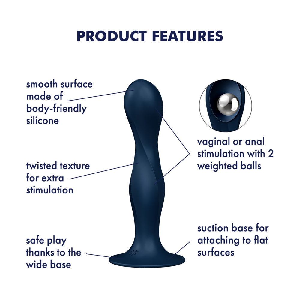 Satisfyer Double Ball-R Dildo Blue