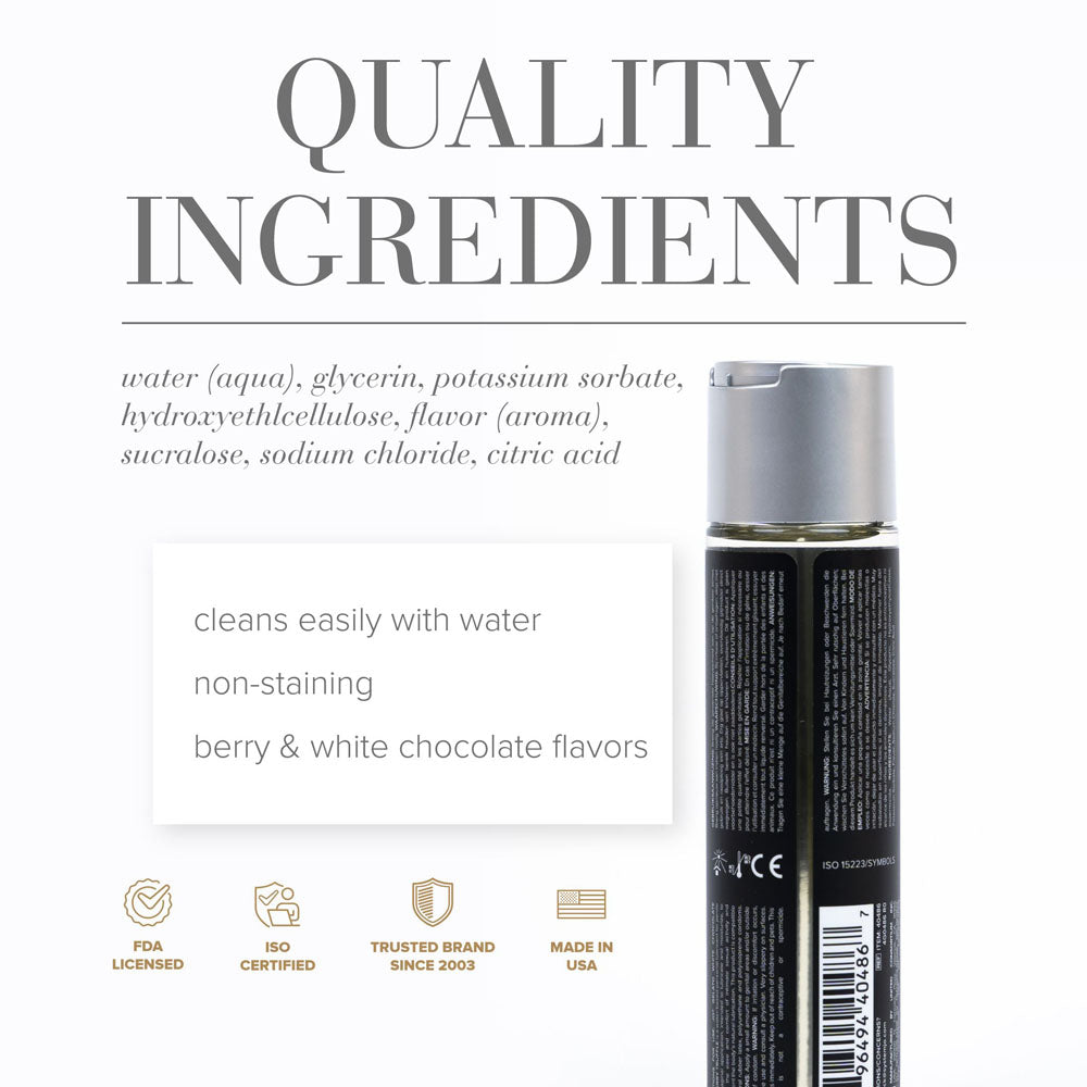 JO Gelato White Chocolate Raspberry (120 mL) – Flavored Water-Based Lubricant Flavoured Lube