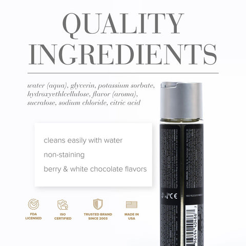 JO Gelato White Chocolate Raspberry (120 mL) – Flavored Water-Based Lubricant Flavoured Lube