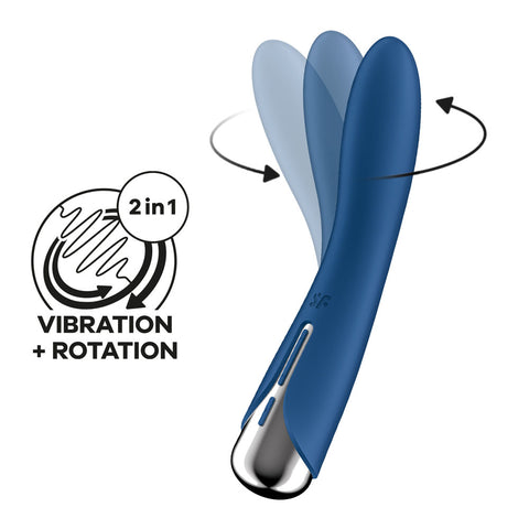 Satisfyer Spinning Vibe 1 Blue 17.8 cm USB Rotating Vibrator Vibrators