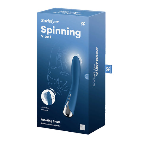 Satisfyer Spinning Vibe 1 Blue 17.8 cm USB Rotating Vibrator Vibrators