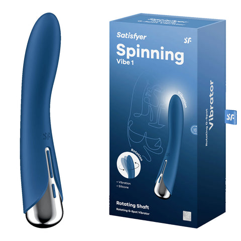 Satisfyer Spinning Vibe 1 Blue 17.8 cm USB Rotating Vibrator Default Title Vibrators