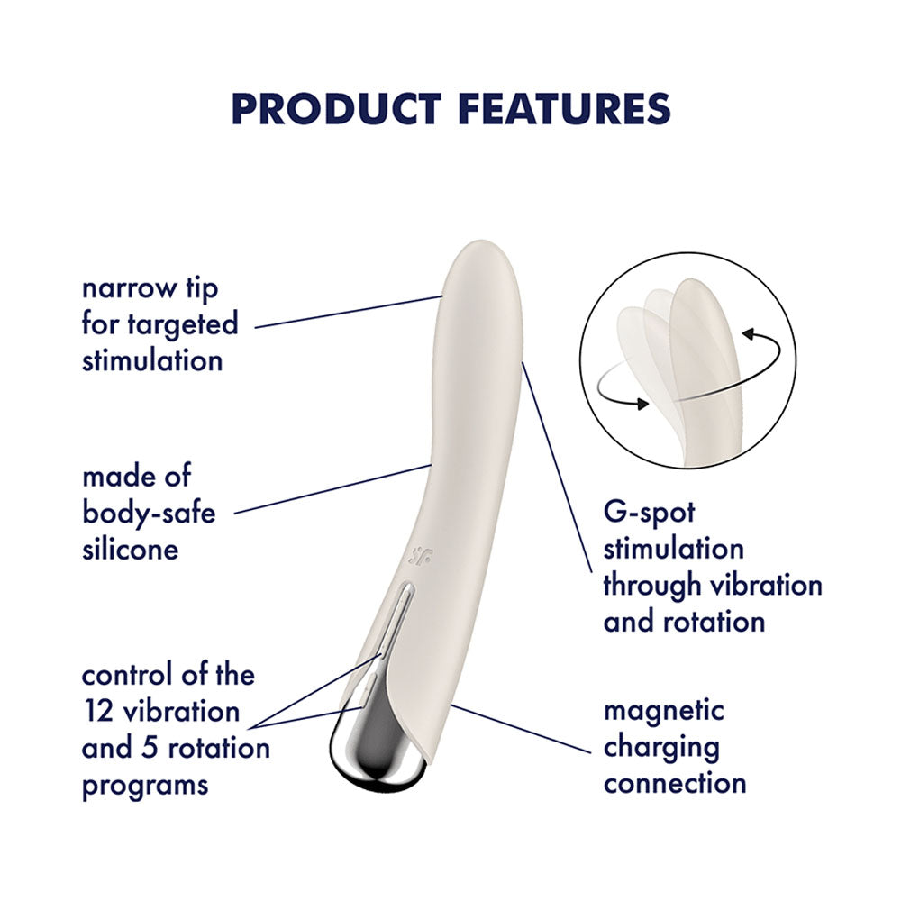 Satisfyer Spinning Vibe 1 – Rechargeable G-Spot Vibrator with 5 Rotation Speeds > Vibrators > Standard Vibrators
