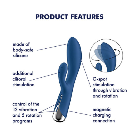 Satisfyer Spinning Rabbit 1 - Blue VIBRATORS-RABBIT