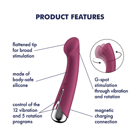 Satisfyer Spinning G-Spot 1 (Red) – Luxury G-Spot Vibrator > Sex Toys For Ladies > G-Spot Vibrators