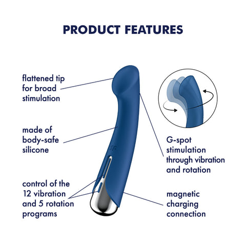 Satisfyer Spinning G-Spot 1 - Blue > Sex Toys For Ladies > G-Spot Vibrators