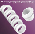 Satisfyer Penguin Climax Tips 5 Interchangeable White Attachments for Air-Pulse Stimulator