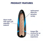 Satisfyer Men Sleeve Lusty Tongues – Realistic Sensual Texture Masturbator Sleeve