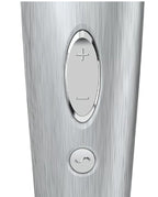 Satisfyer High Fashion Grey Luxury Air Pulse Stimulator with Vibration in Brushed Aluminium