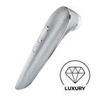 Satisfyer High Fashion Grey Luxury Air Pulse Stimulator with Vibration in Brushed Aluminium