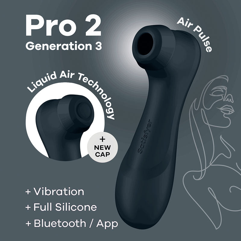 Satisfyer Pro 2 Gen 3 App Control Clitoral Stimulator Black