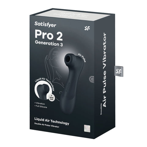 Satisfyer Pro 2 Gen 3 Clitoral Stimulator Black AIR PULSATION