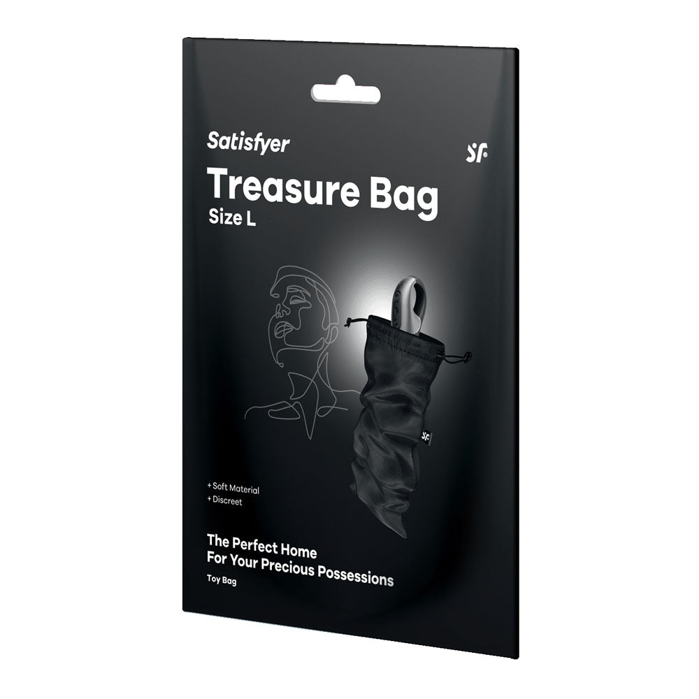 Treasure Bag Large Black Zippered Pouch – Discreet Storage Bag Default Title > Essentials > Toy Storage