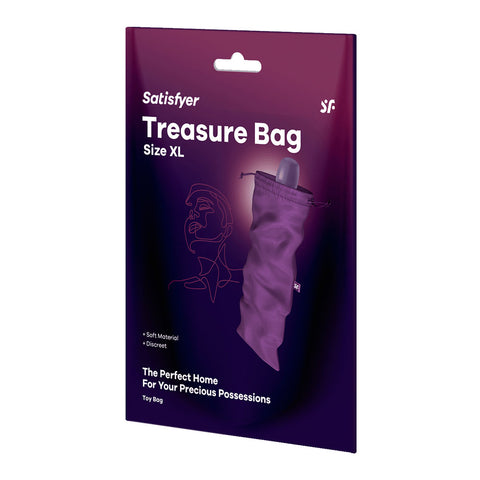 Treasure Bag Violet Extra Large for Safe Storage of Pleasure Products Adult Toy Storage