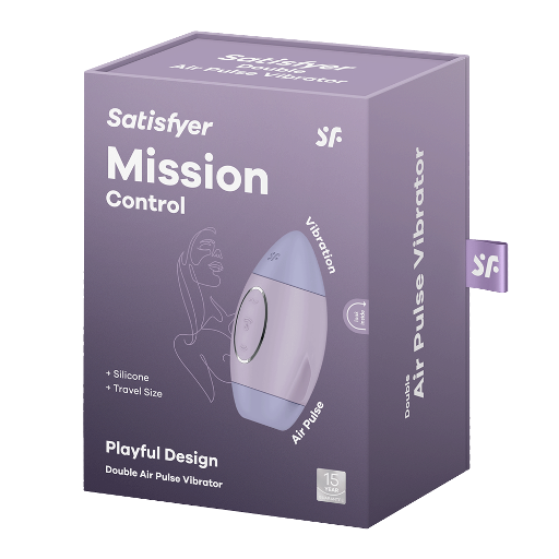 Satisfyer Mission Control Violet Travel Size Double Air Pulse Rechargeable Vibrator Default Title > Sex Toys For Ladies > Air Pulsation
