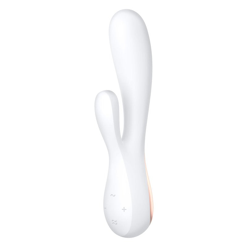 Satisfyer Mono Flex White Waterproof Silicone Vibrator with Dual Motors and Bluetooth App Compatibility > Sex Toys > Couples Toys