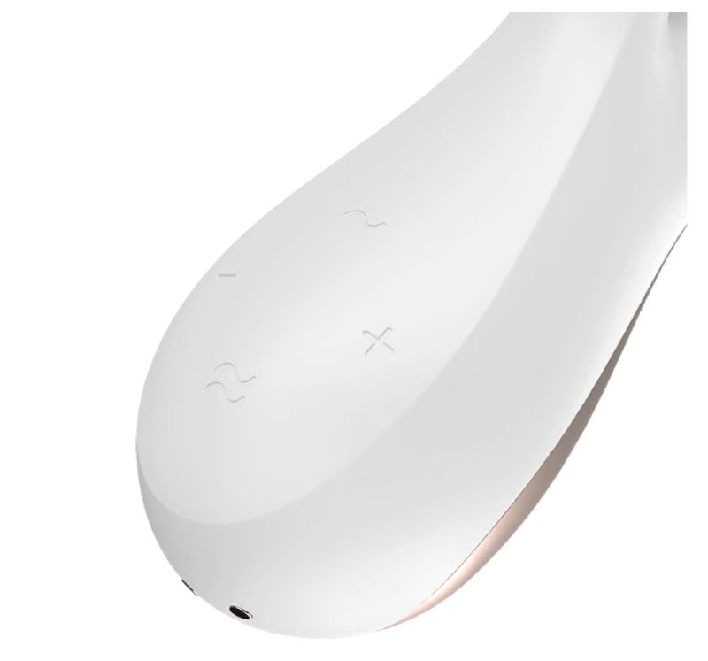 Satisfyer Mono Flex White Waterproof Silicone Vibrator with Dual Motors and Bluetooth App Compatibility > Sex Toys > Couples Toys