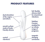 Satisfyer Mono Flex White Waterproof Silicone Vibrator with Dual Motors and Bluetooth App Compatibility > Sex Toys > Couples Toys