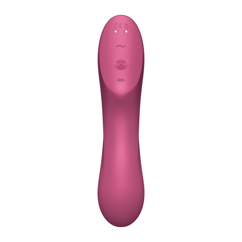 Satisfyer Curvy Trinity 3 Red Silicone Multifunctional Vibrator with 3 Motors Secondary image