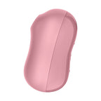 Satisfyer Cotton Candy Light Red Oval Compact Pressure Wave Vibrator